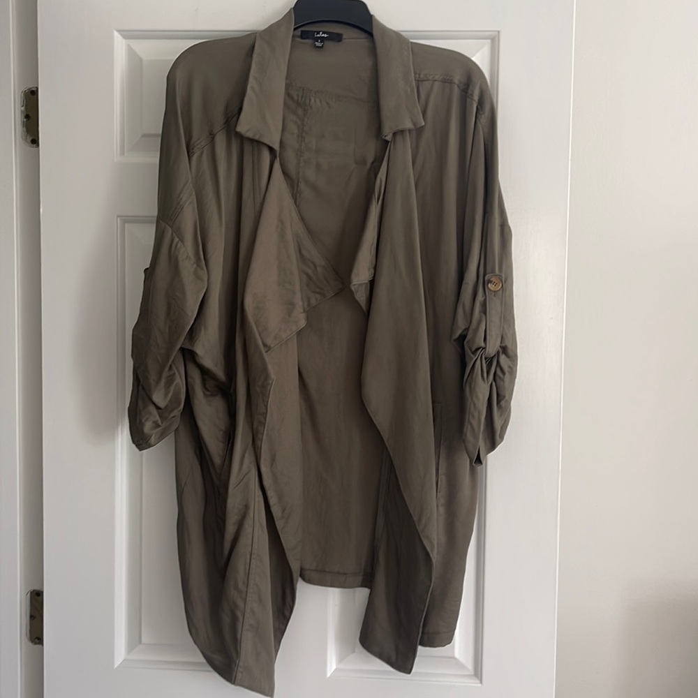 Flowy green cargo jacket